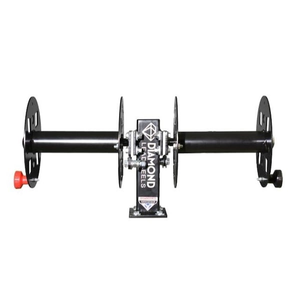 Diamond Lead Reels Welding Lead Reel, HD, 12", Black, Steel, Fixed Side x Side FBSS12BLK - main